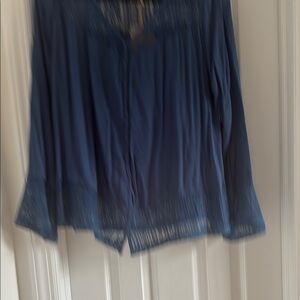 Kori Blue Relaxed Buttoned Blouse